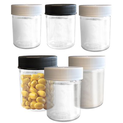 1.25oz Small Clear Glass Jars with White Lids Mini Storage Containers for Lotions Powders Ointments Skincare Beauty Cosmetics Travel Storage Sauces Food (144)