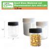 1.25oz Small Clear Glass Jars with White Lids Mini Storage Containers for Lotions Powders Ointments Skincare Beauty Cosmetics Travel Storage Sauces Food (144) view 3