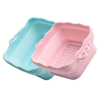 Beatifufu Makeup Brush Cleaning Scrubber Brush Cleaning Bowl 2pcs Silicone Mats Drying Net