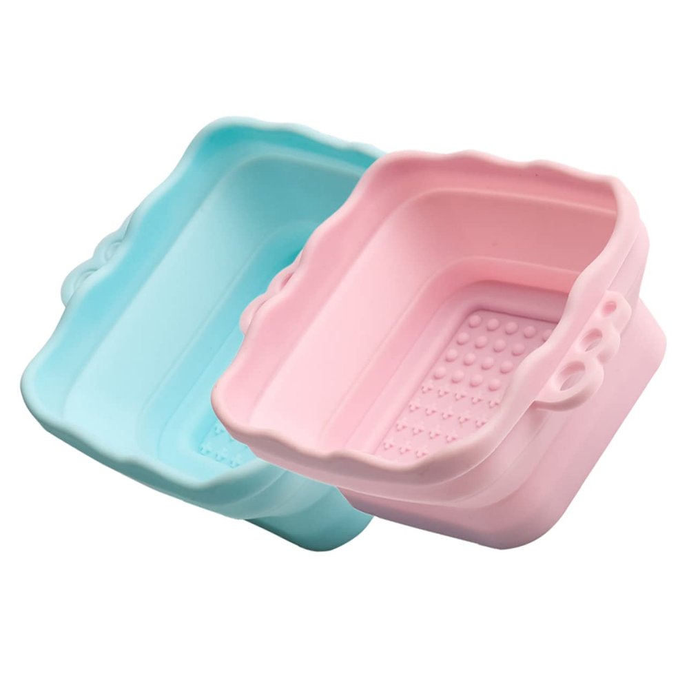 Beatifufu Makeup Brush Cleaning Scrubber Brush Cleaning Bowl 2pcs Silicone Mats Drying Net