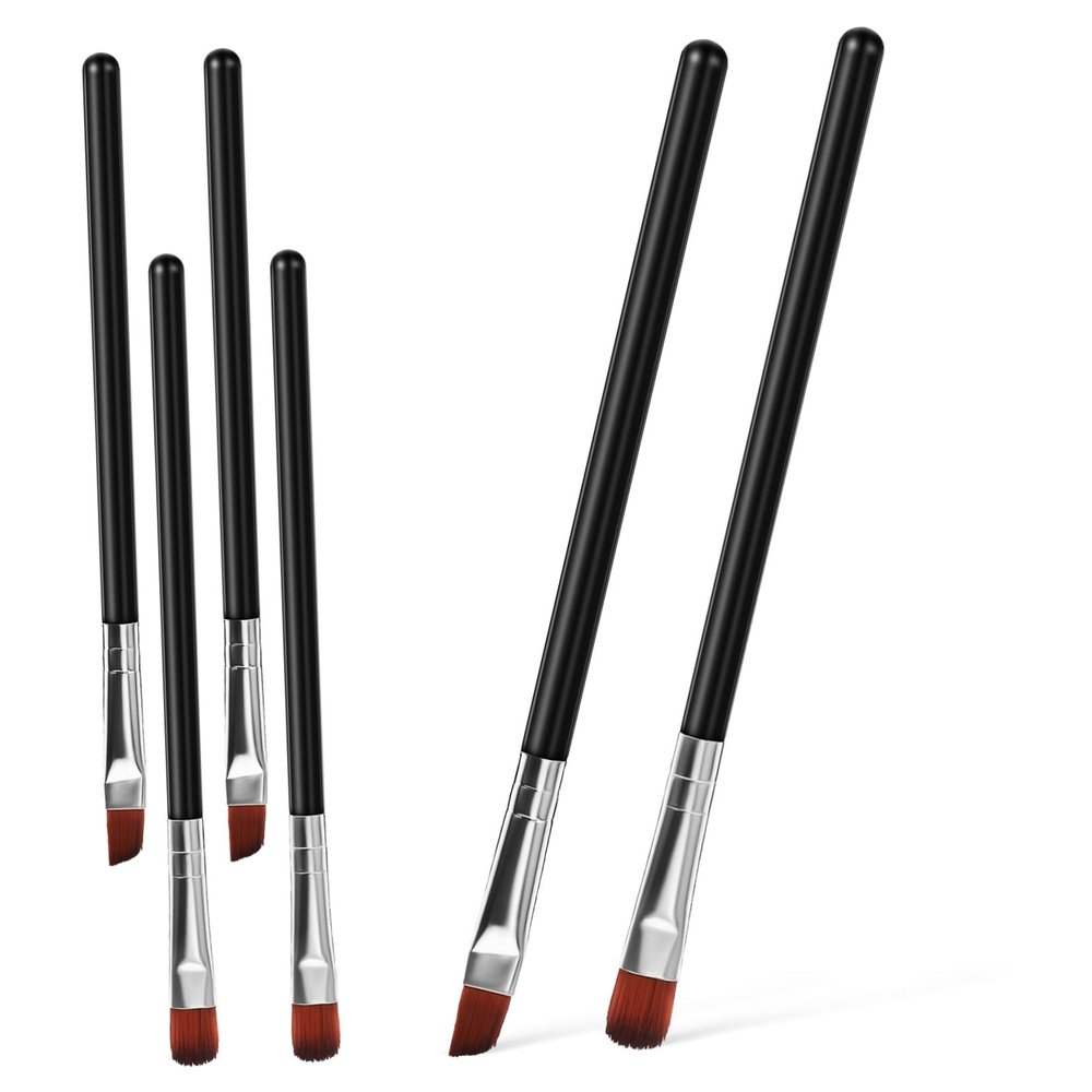Beatifufu 6pcs Eyebrow Brush Angled Flat Brushes for Precise Eyebrow Makeup Easy to Use Lightweight for Filling and Shaping Brows for Women Beauty Routine