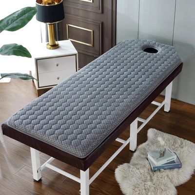 Gray/b(t),185 * 70cm,LDLCYCN 6Cm Memory Foam Topper for Massage Table Massage Bed Pad with Hole Lash Bed Mattress Pad with Elastic Band Spa Bed Cushion Topper Protective Pad for Beauty Salon