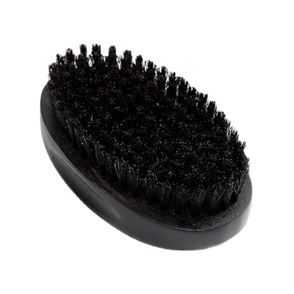 Boar Bristle Beard Brush Curved Handle Beard Shaving Brush For Beard Soften & Birthday Men