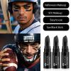 3PCS Eye Black Stick Face Body Paint Stick, Matte Black Lipstick, Long Lasting Waterproof Face Makeup for Halloween Zombie Clown Vampire Skeleton Skull Joker Cosplay Makeup Football Baseball Sport view 3