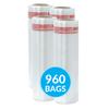 960 Pcs Paraffin Wax Liners for Hands and Feet, 11in x 17in x 13mic, Disposable Plastic Bags for Wax Therapy, Spa, and Home Use  Printed with Caution Label view 1