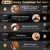 Bikini Trimmer for Women, 5-in-1 Waterproof Electric Razors for Women, Painless Pubic Hair Trimmer, Rechargeable Electric Shaver, Bikini Razor with Travel Case, Body Shaver & Face Nose Trimmer, Black view 3