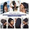 2 Pcs Dreadlock Cap Long Braid Dreads Head Wrap Showercap Elastic Dreadlock Cap for loc Dreads Hair Accessories Stretchy Unisex Sleeping Cap (Black, Blue) view 4