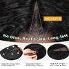 Julia Hair EasiContour V Part Curly Wigs Human Hair 12A Ombre Black to Chestnut Brown Glueless Wigs Clip in Vpart Wig No Leave Out Upgrade U Part Wig Beginner Friendly Ready to Go 14 Inch view 3