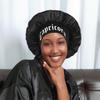 AllMatchWigs Constellation Print Satin Sleep Bonnet, Soft Comfortable Sleeping Bonnet, Make Up Washing Face Daily Use,Shower Cap for Women (Capricorn(12.22-1.19)) Black view 2