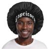AllMatchWigs Constellation Print Satin Sleep Bonnet, Soft Comfortable Sleeping Bonnet, Make Up Washing Face Daily Use,Shower Cap for Women (Capricorn(12.22-1.19)) Black view 3