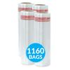 1160 Pcs Paraffin Wax Liners for Hands and Feet, 11in x 14in x 13mic, Disposable Plastic Bags for Wax Treatments, Spa, and Home Use  Printed with Caution Label view 1