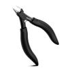 BEZOX Ingrown Toenail Clippers for Seniors, Slant Straight Blade Toe Nail Clippers for Thick and Ingrown Nails, Soft Grip Long Handle Toenail Scissors for Mani & Pedi Nail Care - Black view 1