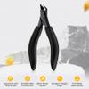 BEZOX Ingrown Toenail Clippers for Seniors, Slant Straight Blade Toe Nail Clippers for Thick and Ingrown Nails, Soft Grip Long Handle Toenail Scissors for Mani & Pedi Nail Care - Black view 2
