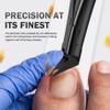 BEZOX Ingrown Toenail Clippers for Seniors, Slant Straight Blade Toe Nail Clippers for Thick and Ingrown Nails, Soft Grip Long Handle Toenail Scissors for Mani & Pedi Nail Care - Black view 3