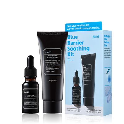 DearKlairs Midnight Blue Barrier Soothing Kit | Activating Drop and Cream Routine Duo for Oily, Troubled, Sensitive Skin, Rapidly calms and Soothe Sensitivity (2.78 Fl Oz (Pack of 1))