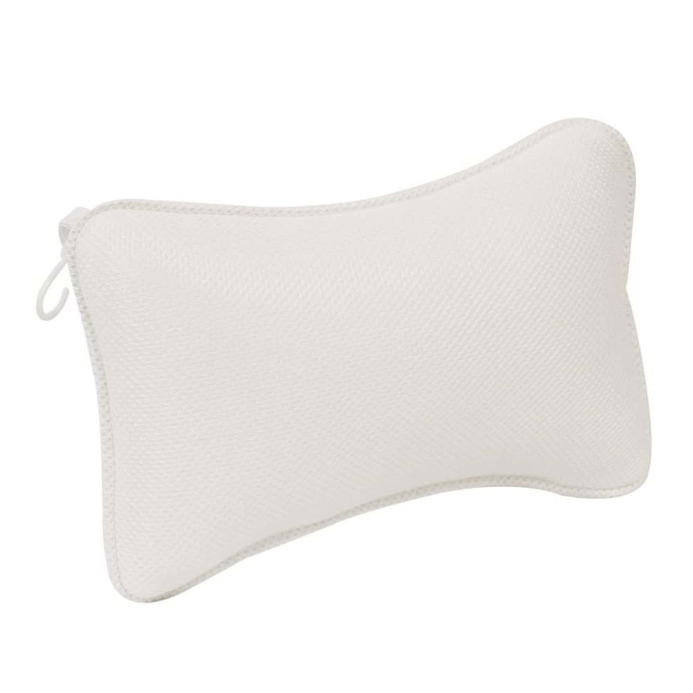 SOESFOUFU Non-Slip Bathtub Pillow Suction Cups White Extra Firm Neck Support for Bath Tub and Shower