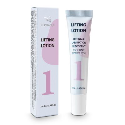 PERMANIA Lifting Lotion, 10 ml Tube Design Salon Grade for Lash Lift and Brow Lamination Beauty Treatments (only lifting lotion)