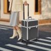 4 Layers Professional Travel Makeup Case Rolling Makeup Storage Organizer Portable Cosmetic Trolley Large Capacity Salon Barber Case with Swivel Wheels Trunk Makeup Storage Organizer Cart (black) view 3