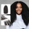 QVR Crochet Human Hair Pre Looped Afro Kinky V Bulk Natural Curly Hair for Kinky Twist Crochet Braiding Hair view 3