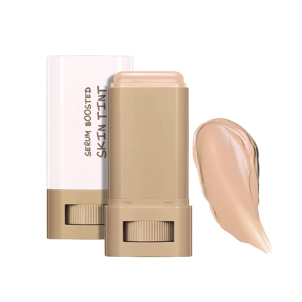 SWETIYOU Beauty Balm Serum Boosted Skin Tint, Foundation Makeup Stick Hydrating Tinted Moisturizer, Lightweight and Buildable Solid Tinted Hydrating Serum Foundation Contour Stick, Natural Finish(04#)
