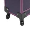 Ageanbri Professional Makeup with Mirror Train Case Rolling Cosmestic Organizer with Wheels, Keys & Mirror Large Lockable Cosmetic Trolley for Travel Makeup/Nail Art/Hair Styling (Purple) view 4