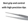 AUXBC 3Pcs 5 Inch Thumb Dressing Forceps, Stainless Steel Multipurpose Tweezer with Serrated Tip, Professional Grade Tissue Tweezers for Medical, Lab, Electronic Repairs and Craft Use view 4