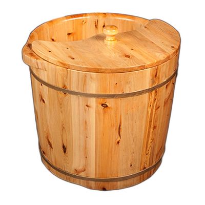 TBLOTYD Wooden Barrel Foot Spa Cedar Barrels, Foot Bath Barrels, Heightened Wash Basins, Foot Bath Tubs, Pedicure Basins, Fumigation Buckets, Wooden Foot Wash Buckets with Lids,Household,H