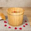 TBLOTYD Wooden Barrel Foot Spa Cedar Barrels, Foot Bath Barrels, Heightened Wash Basins, Foot Bath Tubs, Pedicure Basins, Fumigation Buckets, Wooden Foot Wash Buckets with Lids,Household,H view 2