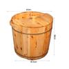 TBLOTYD Wooden Barrel Foot Spa Cedar Barrels, Foot Bath Barrels, Heightened Wash Basins, Foot Bath Tubs, Pedicure Basins, Fumigation Buckets, Wooden Foot Wash Buckets with Lids,Household,H view 4