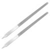 2 PCS Diamond File for Nails Stainless Steel Nail File Diamond Dust Nails Dresser for Natural Nail Stainless Steel Fingernail Files with Pointed Tip for Manicure Pedicure (6.06 Inch) view 1