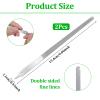 2 PCS Diamond File for Nails Stainless Steel Nail File Diamond Dust Nails Dresser for Natural Nail Stainless Steel Fingernail Files with Pointed Tip for Manicure Pedicure (6.06 Inch) view 2