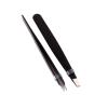 Black Eyebrow Tweezers Stainless Steel Slant Tip Hair Removal Makeup Tool Kit Eyelashes Extension Double Eyelid Application view 1