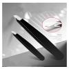Black Eyebrow Tweezers Stainless Steel Slant Tip Hair Removal Makeup Tool Kit Eyelashes Extension Double Eyelid Application view 3