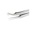 Precision Anti-Static Stainless Steel Eyelash Tweezers Lash Extension Curved Tool Eyebrow Tweezers Watch Tools(New Straight) view 3