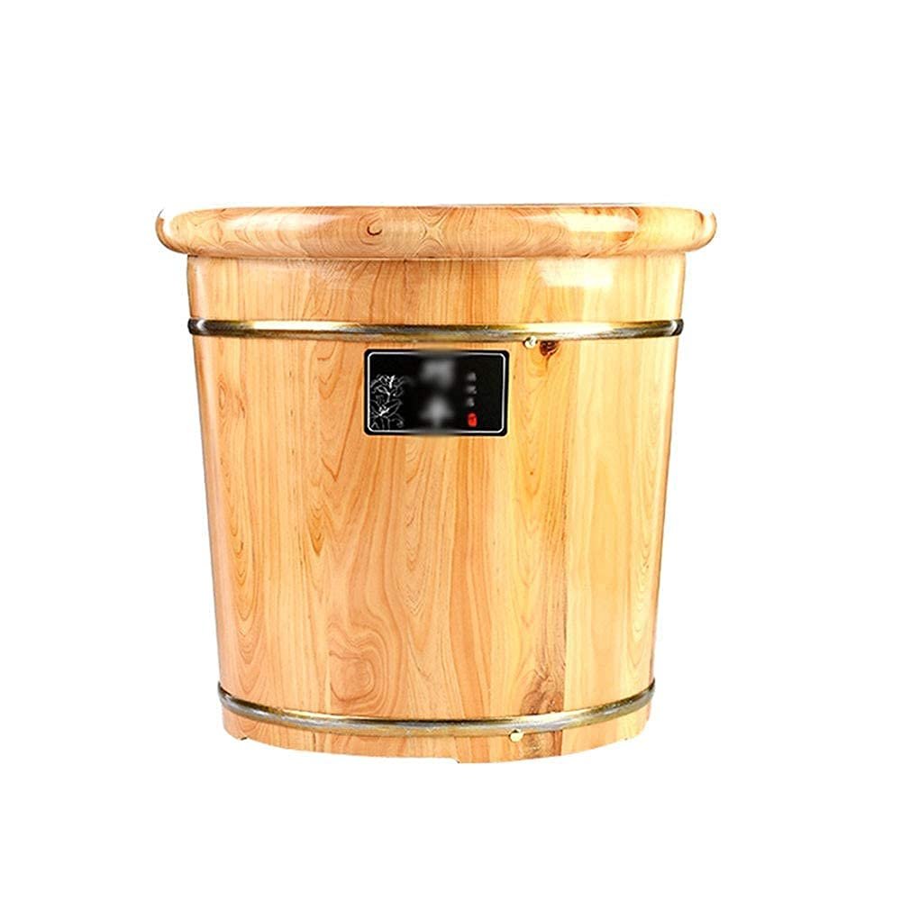 Natural Wooden Footbath Bucket,Household Edged Foot Bath,Spa Massage Pedicure Bowl,Natural Thicken Foot Basin,Elderly Child Foot Bath,Household Sleep,Improve Lofty Ambition Hopeful