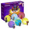 EvolutionUSA Purple Epic Superhero Bath Bombs for Kids, 6 Super Hero Bath Bombs with Toy Inside, Lush Childrens Bathbombs, Organic Bathbomb with Surprise Inside, Fizzy Fun Superhero Bath Balls view 1