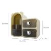 360 Rotating Makeup Brush Holder Crafted from PP with Multiple Drawers, Wall Mounted Cosmetic Organizer for Home Beauty Salon view 2