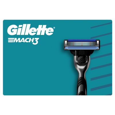 Gillette Mach3 Standard Razor for Men, 15 Replacement Blades, with Glide Strip for Smooth Glide and NEW Blade Coating, Includes Keyring