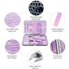 AFPSDLFJDLS 16 PCS Manicure Set Professional Pedicure Care Tools Stainless Steel Scissor Tweezer Nail Clippers Grooming Kit(White-Dinosaur Doodle4) view 4