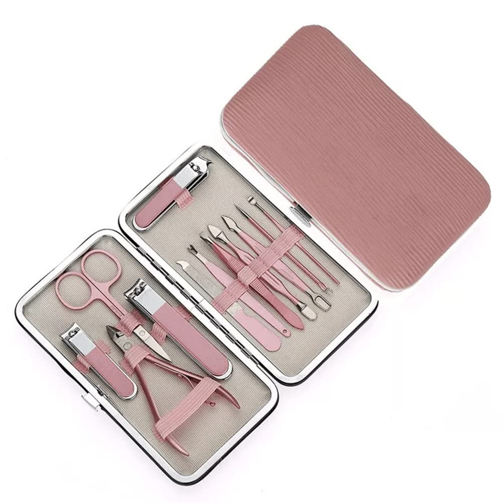 AFPSDLFJDLS 11 Pcs Set of Nail Manicure Tools Nails Toe Clipper Scissors Tweezer Pedicure Kit Professional Quality