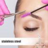 IMIKEYA Professional Stainless Steel Eyebrow Tweezers with Handle for Precise Hair Removal view 2
