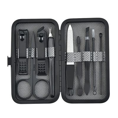 AFPSDLFJDLS Stainless Steel Nail Clippers Set Scissores Tweezer Ear Pick Multi-Function Daily Hand Foot Care Tools Set(E)