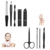 AFPSDLFJDLS Stainless Steel Nail Clippers Set Scissores Tweezer Ear Pick Multi-Function Daily Hand Foot Care Tools Set(E) view 2