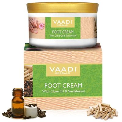Vaa'di Herbals Foot Cream, Clove And Sandal Oil, 150G
