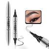 2 in 1 Microblading Eyebrow Pen, 4 Fork Tip / 3D Waterproof Magic Eyebrow Pencil with Multifunctional Double Head Eyebrow Pencil with Eyeliner Pencil, Waterproof Long-Lasting (03# Gray) view 1