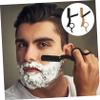 FOMIYES 2pcs Manual Beard Razor Professional Barber Finger Shaver for Precise Shaving of Beard Sideburns and Eyebrows Gold Black view 4