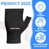 6 Pairs Cotton Gloves Eczema, Cotton Eczema Gloves for Women and Men, Touchscreen Fingerless Black Gloves for Art Handling, Fingerless Moisturizing Gloves for Dry Hands Overnight Skin Protect (Black) view 2