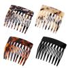 4pcs French Hair Side Combs, Small French Side Combs for Women Stylish Hair Combs Bun Hold Clips Styling Combs Hair Accessories for Girls Women (Random Color) view 1