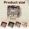 4pcs French Hair Side Combs, Small French Side Combs for Women Stylish Hair Combs Bun Hold Clips Styling Combs Hair Accessories for Girls Women (Random Color) view 2