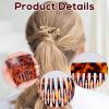4pcs French Hair Side Combs, Small French Side Combs for Women Stylish Hair Combs Bun Hold Clips Styling Combs Hair Accessories for Girls Women (Random Color) view 3